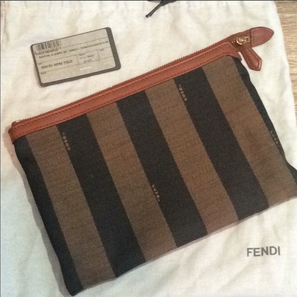 Fendi Pequin Clutch/Pouch